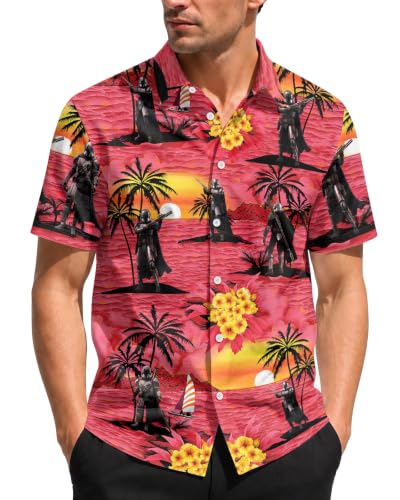 Image of 99TIMORO Funny Movie Mens Hawaiian Shirts Button Down Short Sleeve