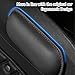 Mandark Car Knee Cushion Pad, Leather Memory Foam Vehicle Door Armrest Pillow for Leg Elbow, Comfort Auto Interior Center Console Thigh Support Mat Accessories, Universal for Most Cars (Black/Red)