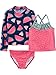 Simple Joys by Carter's 3-Piece Assorted Rashguard Sets Fille Bébé, Pastèque, 3-6 Mois