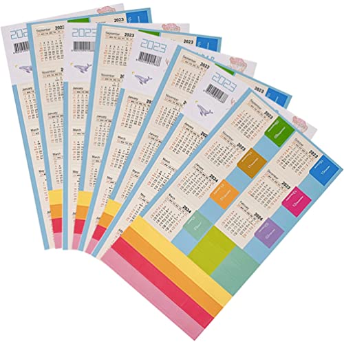 Operitacx 16sheets Calendar Stickers Multi-Function Planner Tabs for Daily Use Easy Organization Color-Coded Month Labels Portable Book Tabs for School Office