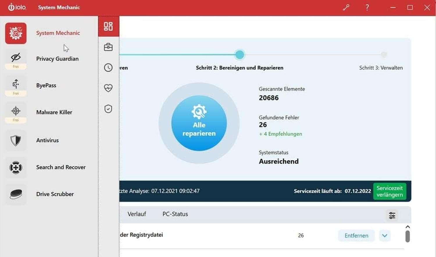 IOLO System Mechanic Ultimate Defense 2026 Windows / Family - 10 PC / 1 Jahr *Deutsch* (multiligual) #PKC