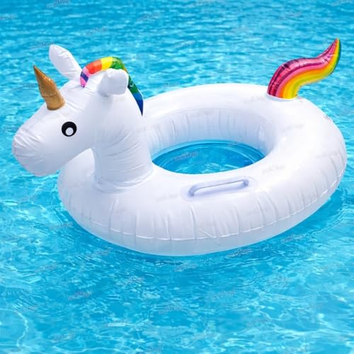 Image of Zest 4 Toyz Swimming Ring Swimming Tube for Kids Inflatable Tube for Swimming Pool Floaters for Kids Water Tube for Baby Swim Ring for 3+ Years Girls and Boys (Unicorn Shaped) White