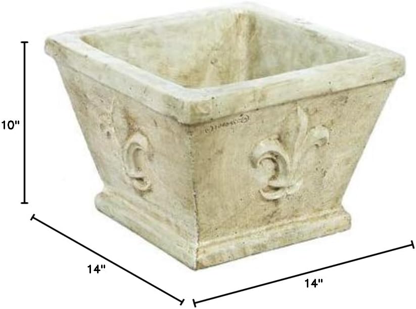 Fleur Planter- 10" Tall x 14" d- Buff