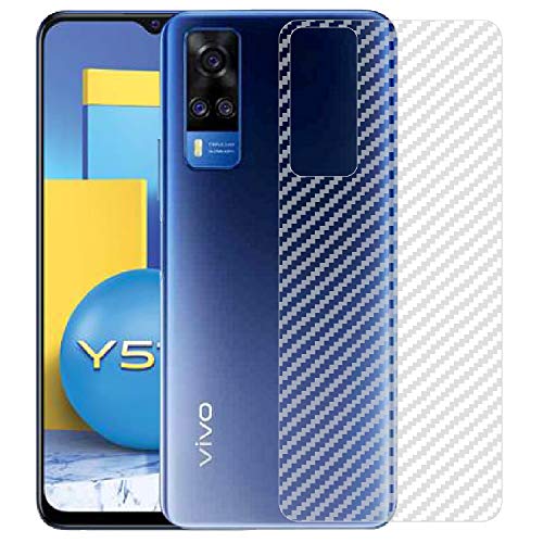 Image of Compatible with Vivo Y51 (2020) Back Screen Protective Film Carbon Fiber Skin Transparent Screen Guard Sticker