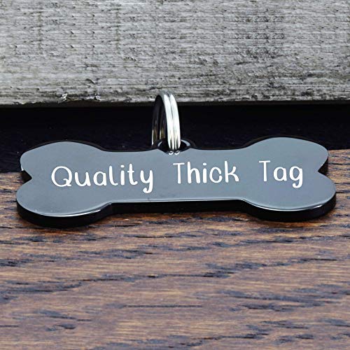Ultra Joys Stainless Steel Pet ID Tag Dog Name Tags Personalized Front and Back Engraving, Customized Dog Tags and Cat Tag, Optional Engraved on Both Sides, Bone Tag with Mountain Design, Large - Image 7