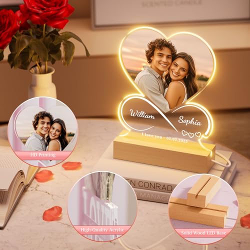 iDIY Custom Picture Frame with Photo - Made in USA - Valentines Day Gifts for Him Her - Couple Gifts for Boyfriend Girlfriend - Personalized Gift for Anniversary Birthday - Image 5