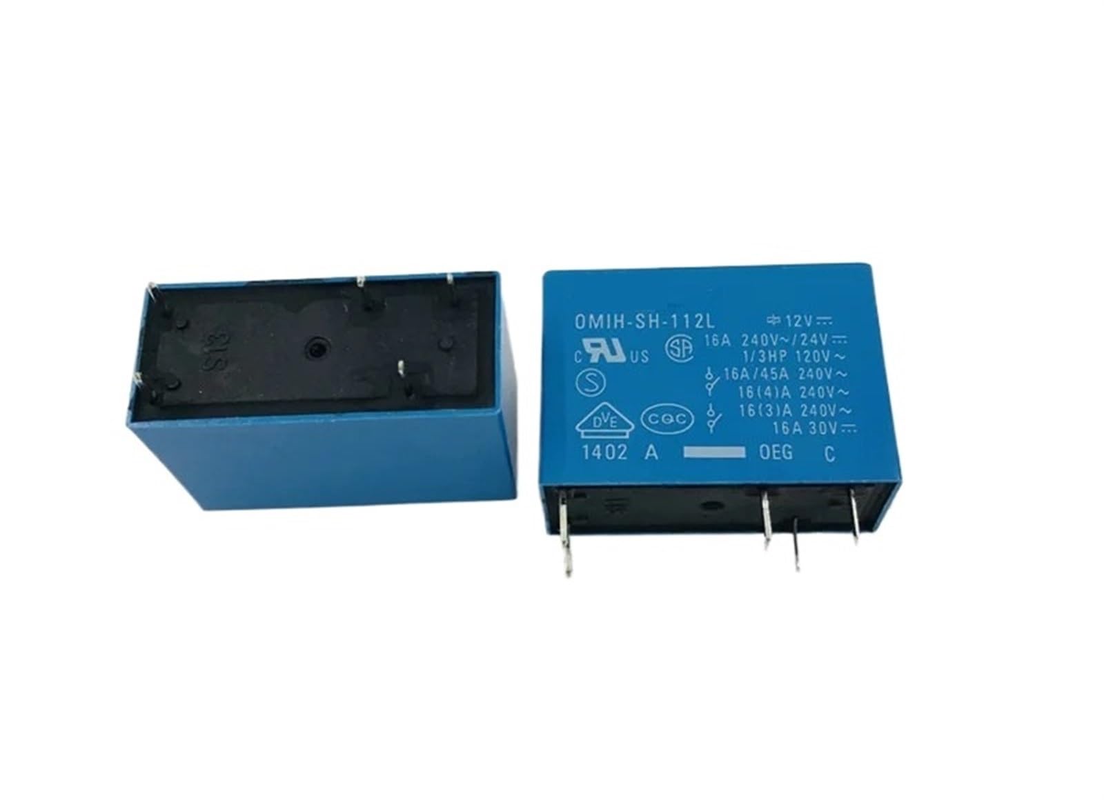 Relais OMIH-SH-112L 12V 16A lot de 10 pièces pour circuit imprimé