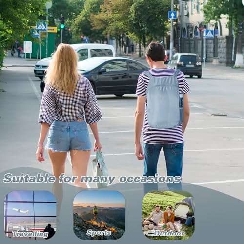 Mochila de senderismo plegable ultraligera 15L gris miniatura 6
