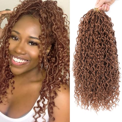 Image of 8 Packs Goddess Faux Locs Crochet Hair for Black Women, Goddess Locs