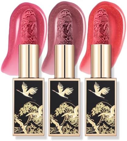 Amazon.com : Catkin Lipstick 3pcs Set for Women, Full Coverage Shimmer Glow Finish, Long Lasting Weightless with Hydrating Creamy Texture 04