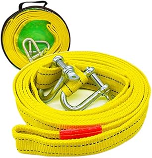 Feeziloe 13' Long 11000 Lb(4Maters 5Ton) High Strength Tow Rope Strap, with Two Safety D-ring Hooks, Winch Rope for Recovery Tow