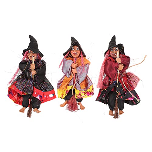 Artibetter Lot de 3 figurines de sorcière à suspendre pour Halloween maison hantée