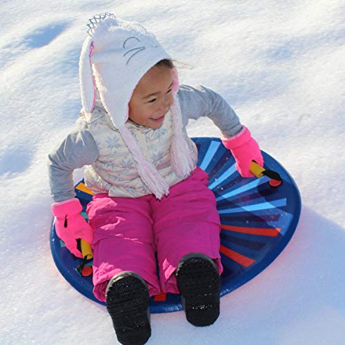 Flexible Flyer F26 Foam Snow Saucer Sled. Round SNO Disc Slider, 26" - Thumbnail 2