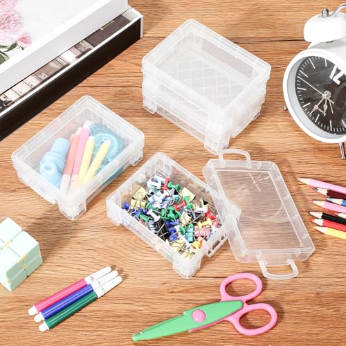 Image of Suzile 25 Pcs Plastic Crayon Boxes Bulk,Clear