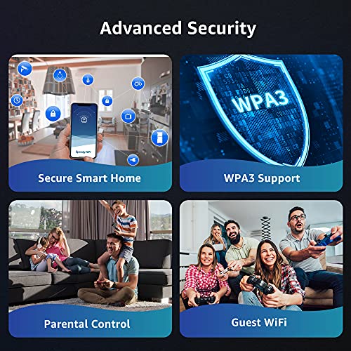 Image of WiFi 6 Router, AX1800 Smart WiFi Router, 4-Stream Dual Band Wireless Router for Home Internet & Gaming, 1.5GHz Quad-Core CPU, MU-MIMO, OFDMA, Parental Control, VPN, IPv6 (Model KX450)