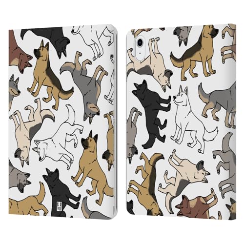 Housse iPad Air 11 2025 Berger Allemand Étui en cuir idéal pour travailler au café