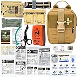 RHINO RESCUE IFAK Kit de Primeros Auxilios para Traumatismos Molle Bolsa Médica para Coche, Hogar, Viaje, Senderismo