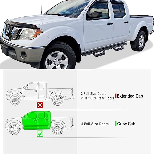 Estribos negros APS estilo tubular para Nissan Frontier miniatura 2