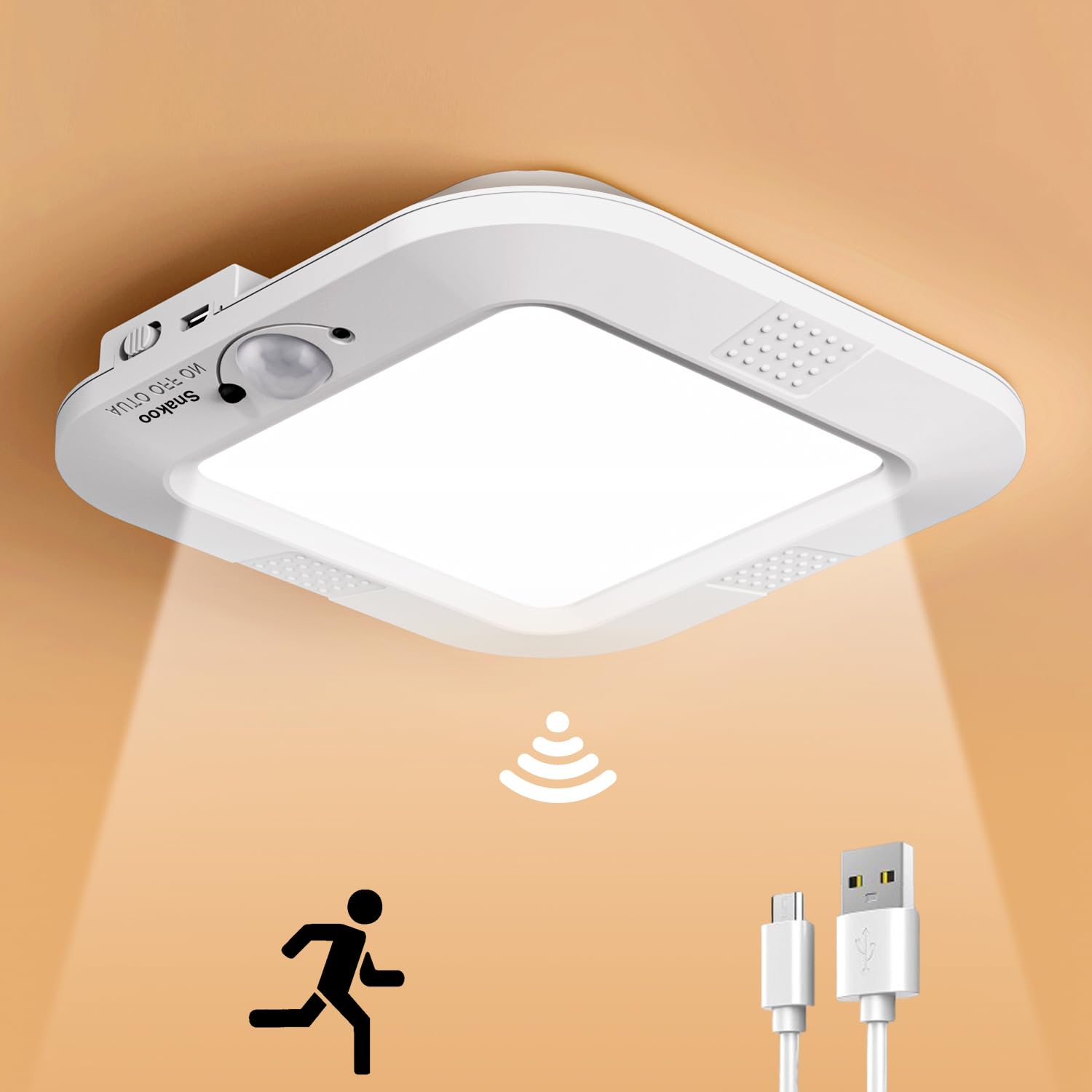 SNAKOO Batterie Sensorleuchte (6000K(Wiederaufladbare))