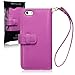 iPhone 6S Case, Terrapin [Floral Interior] Premium PU Leather Wallet Case with Card Slots, Cash Compartment and Detachable Wrist Strap for iPhone 6 / 6S (Hot Pink with Floral Interior)