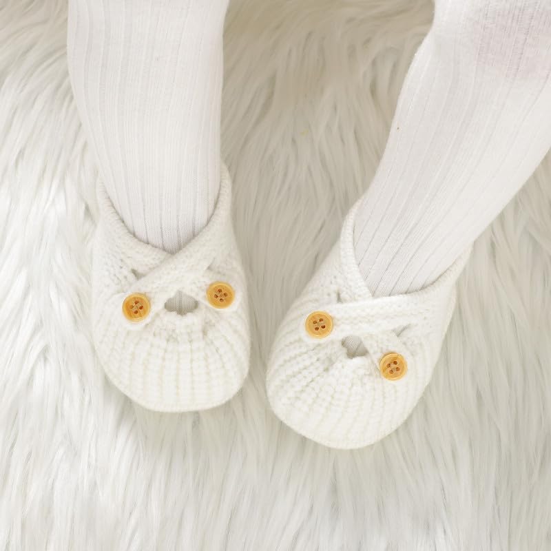 Baby Booties Newborn Babe First Walkers Non-Slip Stay On Boots Crib Shoes Sock Warm Knit Booties - Image 5