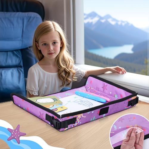 Image of Kids Tray Table Cover, Airplane Tray Cover with Pockets