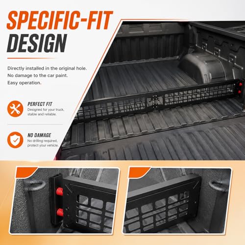 ORIVIN Truck Bed Divider, Cargo Organizer Panel Compatible with 2019-2025 Chevy Silverado and GMC Sierra 1500 Accessories, Aluminum Alloy Luggage Divider Cargo Manager by ORIVIN - Used condition - Image 6