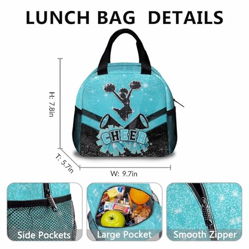 Girls Backpack - Set of 3 Cheer Backpack Gift for Kids Teens School - 17Inch Lightweight Girls Glitter Cheerleading Bookbag for Kindergarten Preschool Primary4