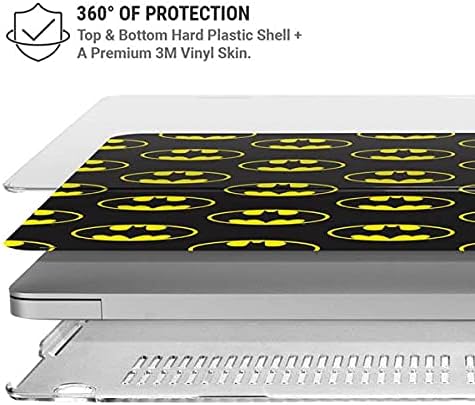 Skinit Case + Skin Compatible with MacBook Pro 16in (2019-20) - Officially Licensed Warner Bros Batman Logo All Over Print Design