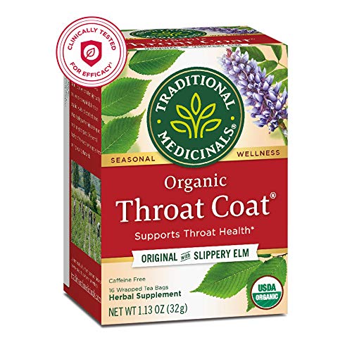 Traditional Medicinals Organic Throat Coat Seasonal Tea, 16 Tea Bags (Pack of 6)