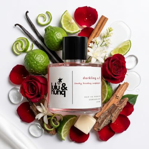 Image of LULU & HUNQ Darkling A.F Perfume for Men & Women 100ml | 12 Hours Long Lasting Eau De Parfum Premium Luxury Smell | Best Unisex Perfume | Floral Rose Leather Fragrance