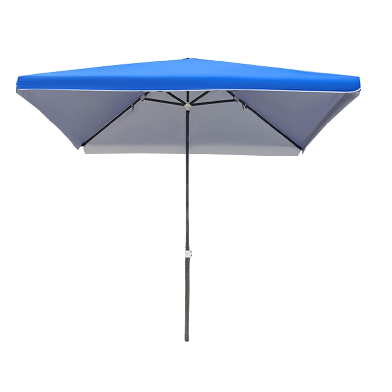 Sombrilla de patio cuadrada azul de 2m con manivela para mercados exteriores
