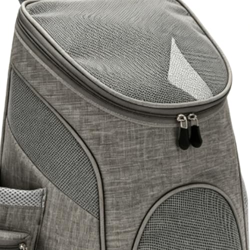 Mochila para mascotas manos libres con hebilla de seguridad gris 7