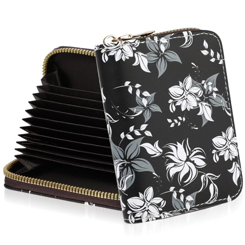 Amaxiu Étui pour cartes de crédit pour femme avec protection RFID, étui pour cartes en cuir à...