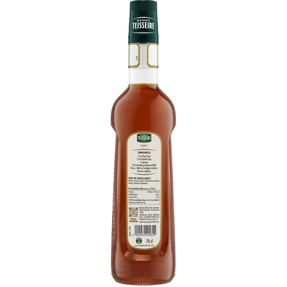 Mathieu Teisseire Getränke-Sirup Zimt 0,7L - Cocktails (3er Pack)