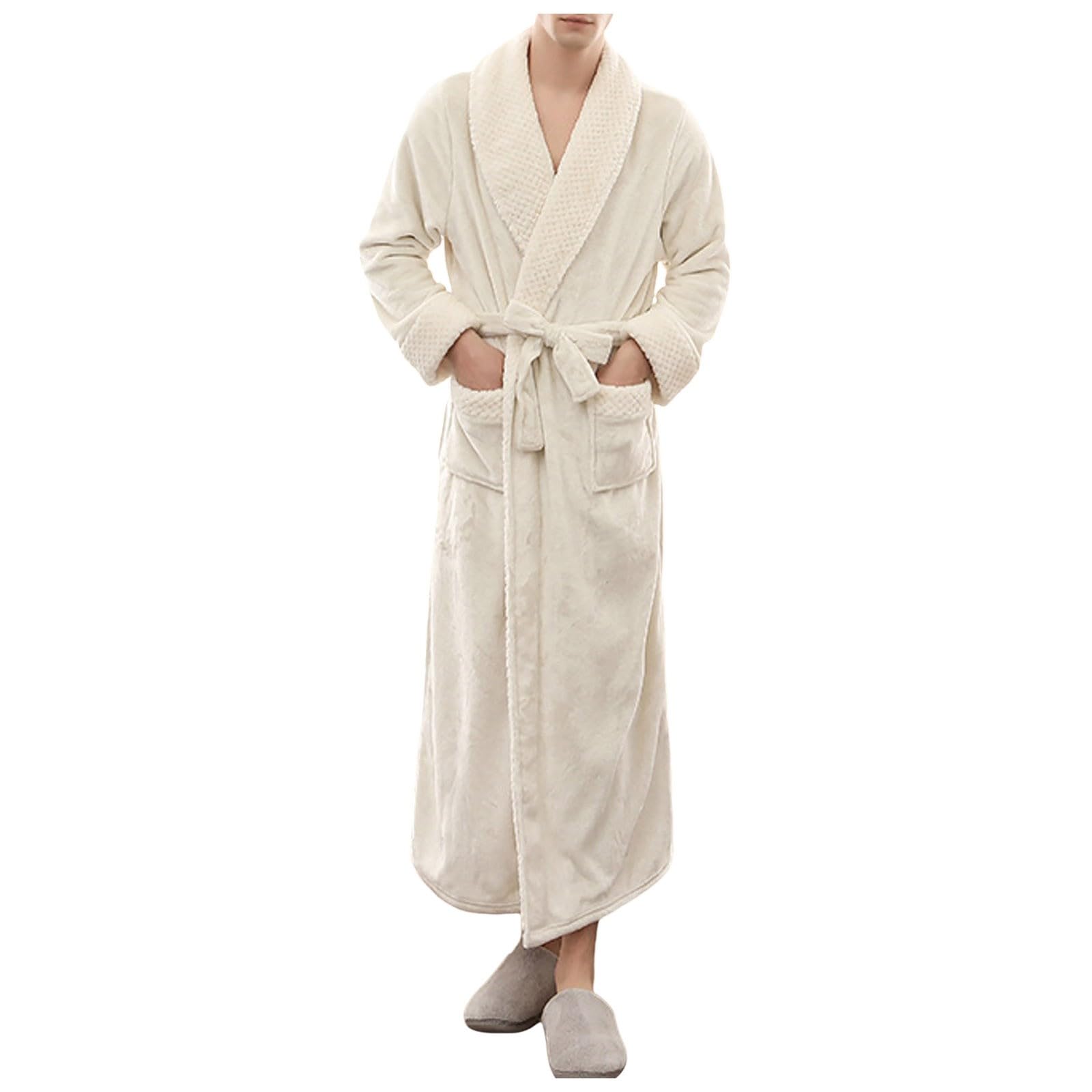 Accappatoio Uomo Spugna con Cappuccio, Accappatoio Unisex da Donna E Uomo Accappatoio Cotone Morbido Leggero Assorbente Accappatoio Rapida Asciugatura Tasche Accappatoio Personalizzato Kimono Uomo