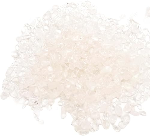 Chips de piedra de cristal caído de 1 libra Forma irregular triturada Piedras de cristal decorativas para el hogar y el jardín para jarrón de