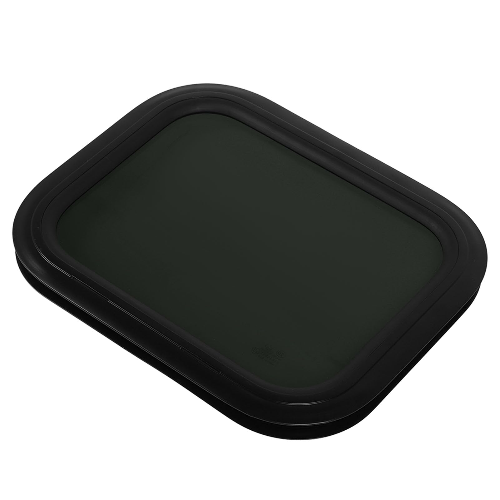 Fenêtre Fixe Pour Camping-car, 500 X 300 Mm, En Alliage D' Aluminium, Verre Trempé étanche, Fenêtre D'angle Ronde Noire Avec Anneau Fixe Pour Caravane De (Pour Une épaisseur De