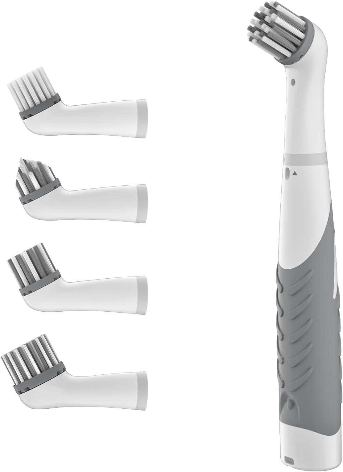 Pest Reject Pro Electric Cleaning Brush with 4 in 1 Multiple Brush Heads, Indoor Household Cordless Motorized Brush for Bathroom Toilet Kitchen Tile Crevice(Grey)