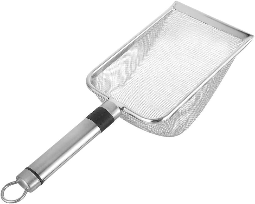 SUPVOX Metal Cat Litter Scoop - Large Aluminum Alloy Litter Sifter with Long Handle, Deep Shovel Design for Easy Cleaning of Cat Litter Box - Ideal for Pet Owners