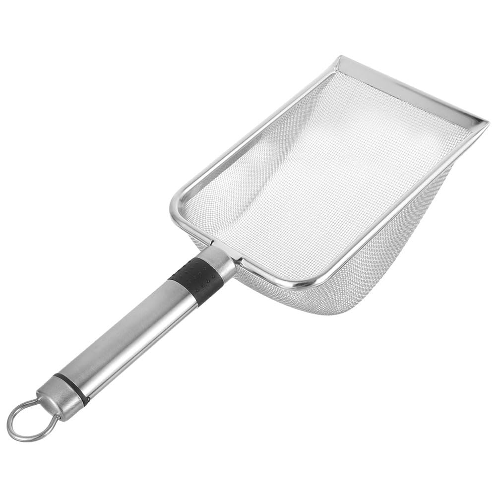 SUPVOX Metal Cat Litter Scoop - Large Aluminum Alloy Litter Sifter with Long Handle, Deep Shovel Design for Easy Cleaning of Cat Litter Box - Ideal for Pet Owners