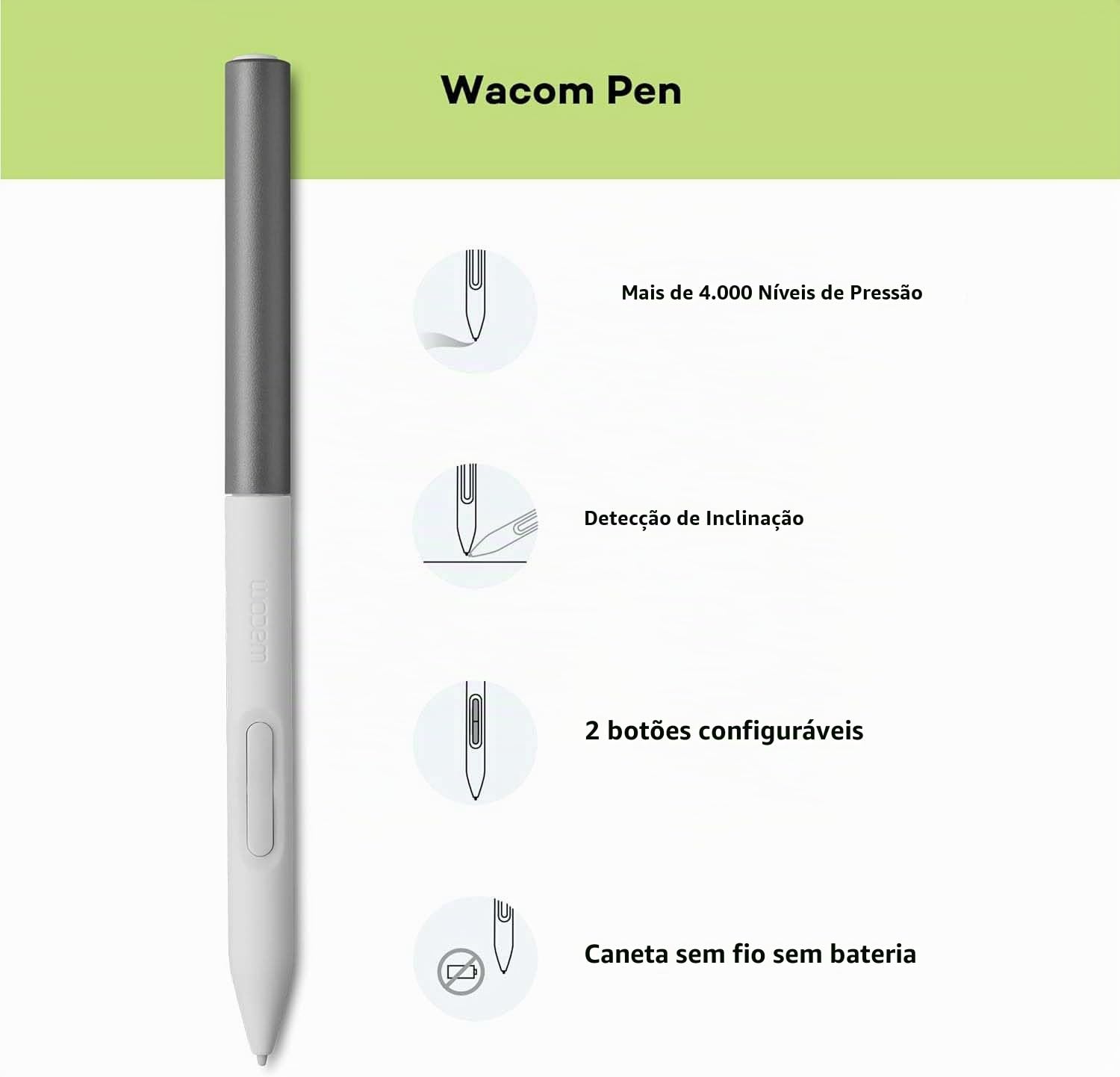 Wacom One Pen Display Interativo DTC121, Tela IPS Full HD 11.6