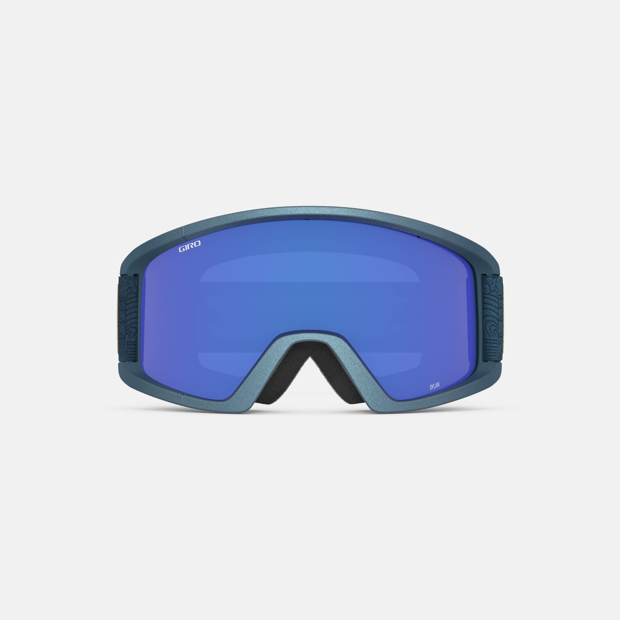 Giro Dylan - Gafas de esquí para mujeres y jóvenes, correa de rejilla de aventura azul Ano Harbor con lentes gris cobalto/amarillo