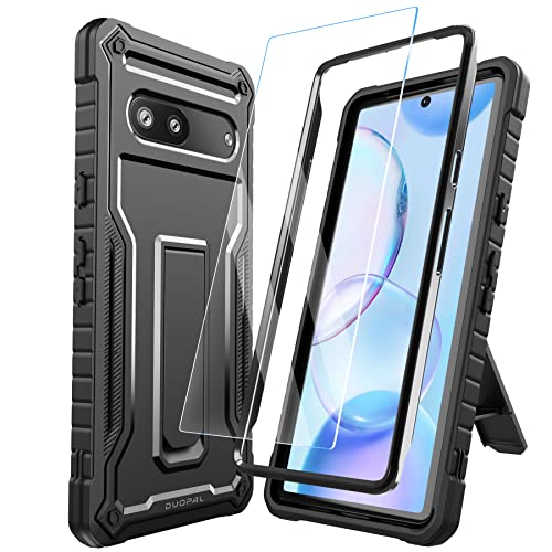 Image of for Google Pixel 7 Case, Military Grade Protection Shockproof Case with Tempered Glass HD Screen Protector and Kickstand Compatible with Google 7 Phone 6.3 Inch (Black)