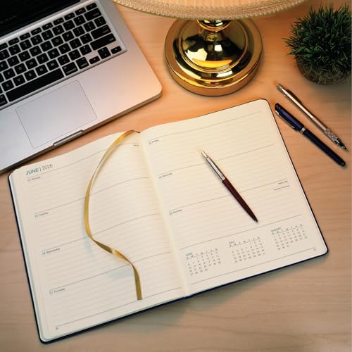 2026 Textured Cover Weekly Monthly Planner, 8\"x10\": 14 Months (November 2025 - December 2026) / 2026 Calendar / 2026 Weekly Calendar/Weekly Planner Organizer (Navy)