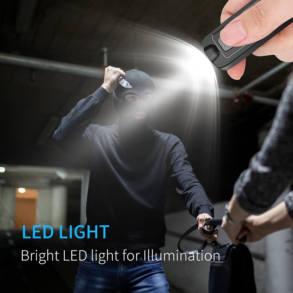 Allarme Di Sicurezza Personale 130 DB EMylo - Portachiavi Ricaricabile Con Torcia LED Per Donne E Anziani - Foto 7