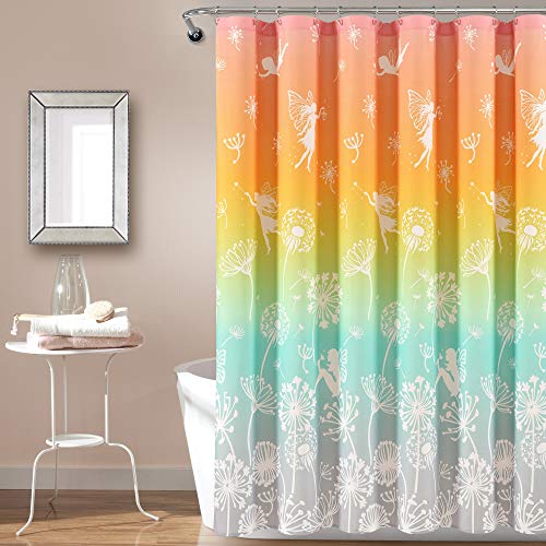 Rideau de douche pissenlit polyester pour salle de bain zen - 6