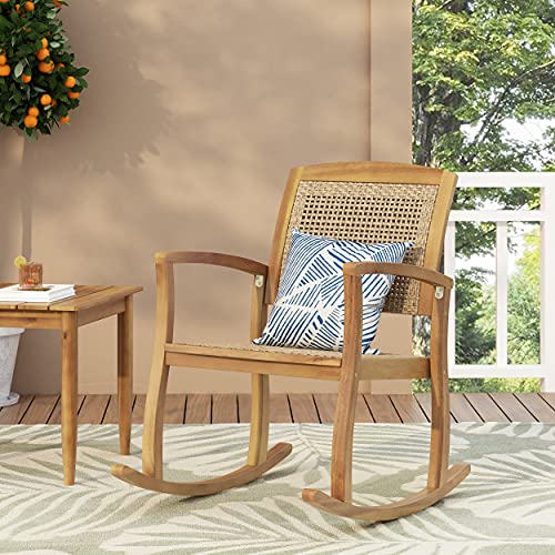 Christopher Knight Home 315648 Welby Rocking Chair, Multi Light Brown + Light Brown #TOP1