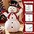 Outvita Outdoor Christmas Decorations 4ft Electric Snowman with Motor & 120 LED Lights, Lighted White Foldable Pop-up Snowman for Xmas Indoor and Outdoor Lawn Garden Yard Holiday Decor