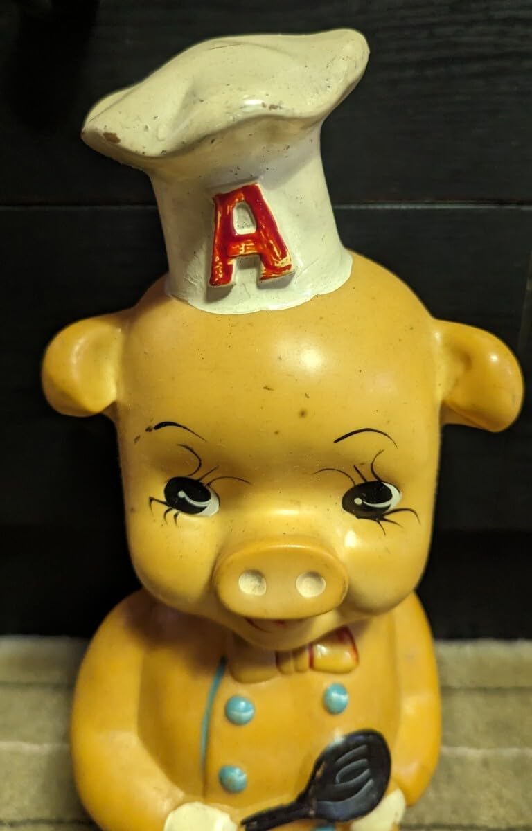 エースコック　店頭用　 豚　ぶた　ブタ　ソフビ　人形　初期型のレア　昭和 Amazon.co.jp: レトロ！エースコック ぶた店頭用ソフビ！当時物